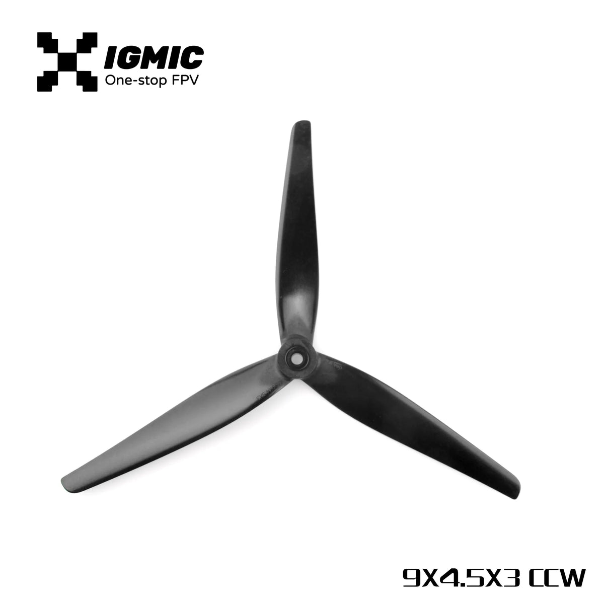 IGMIC MacroQuad Prop 9X4.5X3 inch Tri-Blades CCW Propeller for FPV Drone Black-Glass Fiber Reinforced Nylon