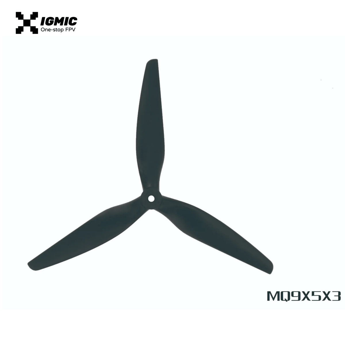 IGMIC MacroQuad Prop 9X5X3 inch Tri-Blades CCW Propeller for FPV Drone Black-Glass Fiber Reinforced Nylon