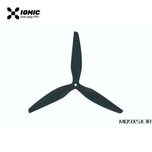 IGMIC MacroQuad Prop 9X5X3 inch Tri-Blades CW Propeller for FPV Drone Black-Glass Fiber Reinforced Nylon