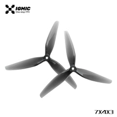 IGMIC 7X4X3 inch Tri-Blade Propeller from FPV Drone  Light Grey (2CW+2CCW)-Poly Carbonate