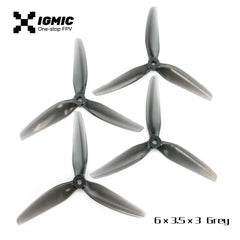 IGMIC Helical Tri-Blade Propeller for FPV Drone 6X3.5X3 Light Grey (2CW+2CCW)-Poly Carbonate-POPO